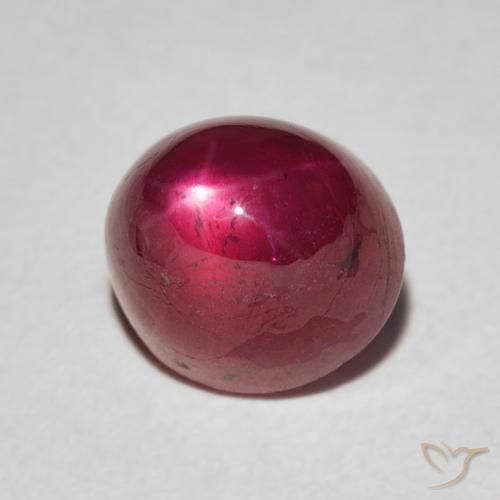 Rubino Stellato Rosso medio naturale da 4.13 ct, Ovale, Opaco