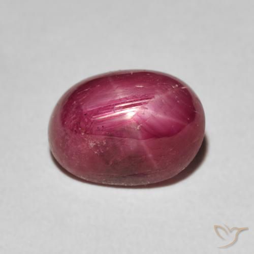 3.68ct Naturale Cremisi Profondo Rubino Stellato, Ovale, Opaco