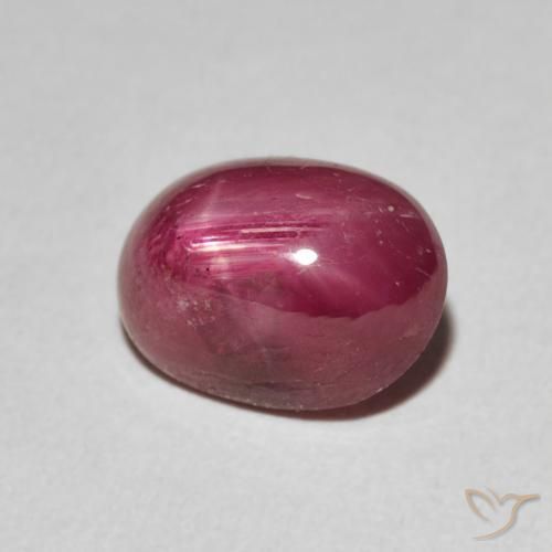Rubino Stellato Cremisi Profondo naturale da 3.68 ct, Ovale, Opaco