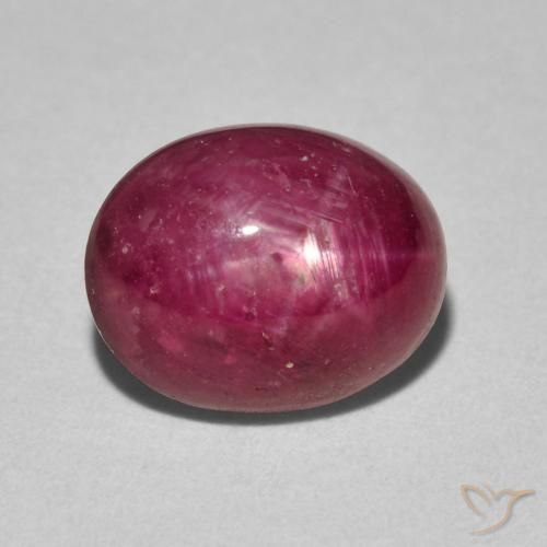 5.10ct Naturale Rosso medio Rubino stellato, Ovale, Opaco