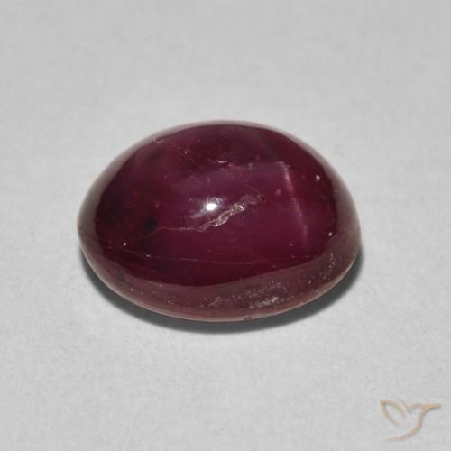 Rubino Stellato Rosso medio naturale da 4.41 ct, Ovale, Opaco