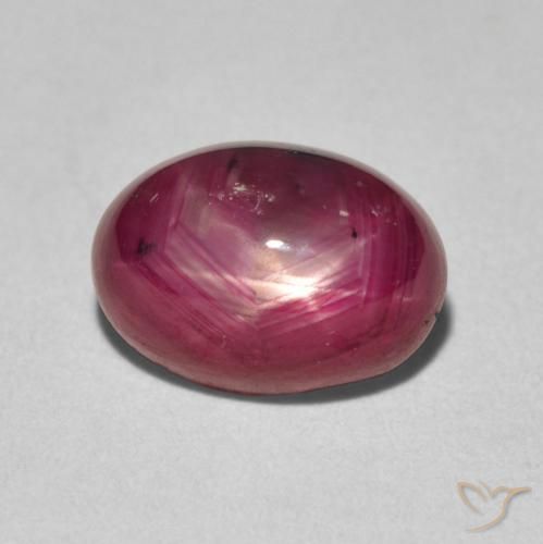 3.77ct Naturale Rosso scuro Rubino stellato, Ovale, Opaco