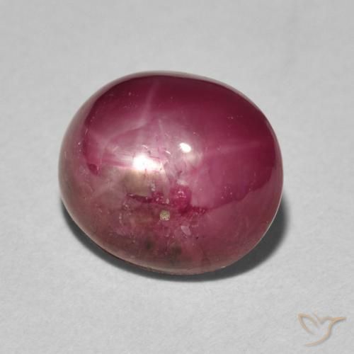 5.15ct Naturale Rosso medio Rubino stellato, Ovale, Opaco