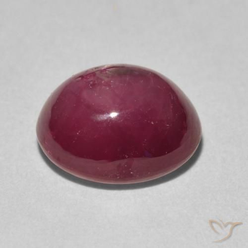 Rubino Stellato Rosso medio naturale da 5.15 ct, Ovale, Opaco