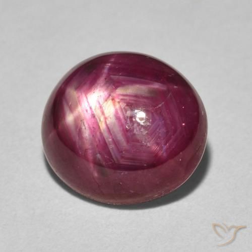 Rubino Stellato Rosso medio naturale da 5.18 ct, Ovale, Opaco