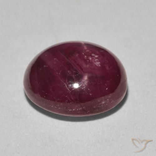 Rubino Stellato Rosso medio naturale da 5.18 ct, Ovale, Opaco