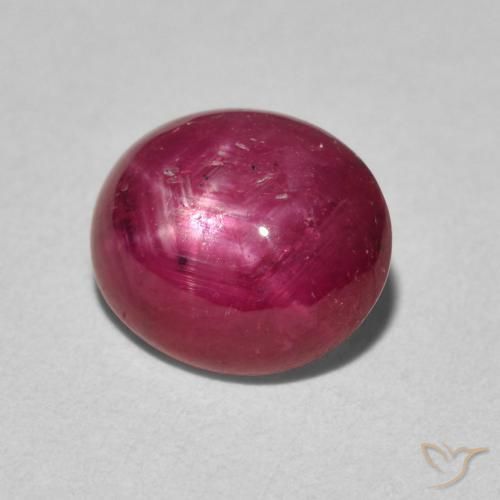Rubino Stellato Cremisi Profondo naturale da 3.59 ct, Ovale, Opaco