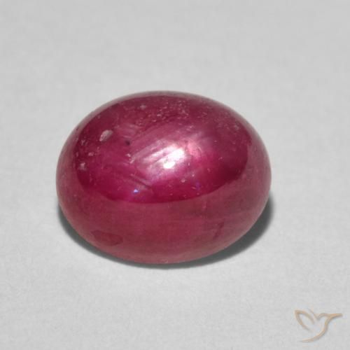 3.24ct Naturale Rosso tendente al rosa Rubino stellato, Ovale, Opaco
