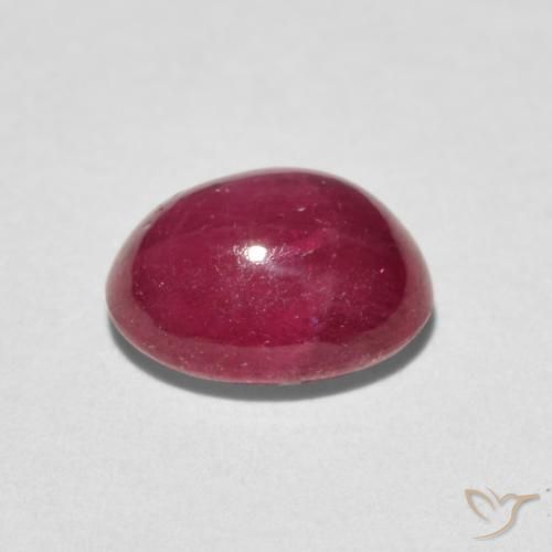 Rubino Stellato Rosso tendente al rosa naturale da 3.24 ct, Ovale, Opaco
