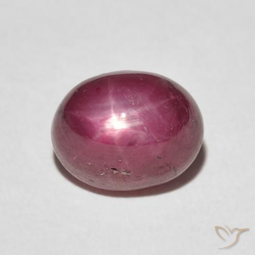 4.20ct Naturale Rosso medio Rubino stellato, Ovale, Opaco
