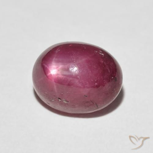 Rubino Stellato Rosso medio naturale da 4.20 ct, Ovale, Opaco