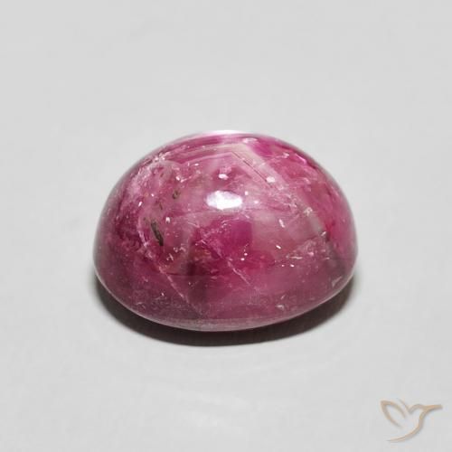 Rubino Stellato Rosso tendente al rosa naturale da 5.18 ct, Ovale, Opaco