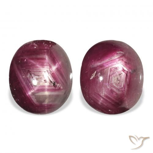 7.40ctw Naturale Magenta-Rosa Rubino Stellato, Ovale, Opaco