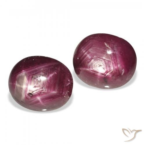 Gemme di Rubino Stellato Magenta-Rosa naturale da 7.40 ct, Ovale, Opaco