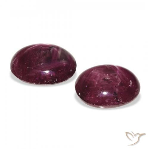 Gemme di Rubino Stellato Magenta-Rosa naturale da 7.40 ct, Ovale, Opaco