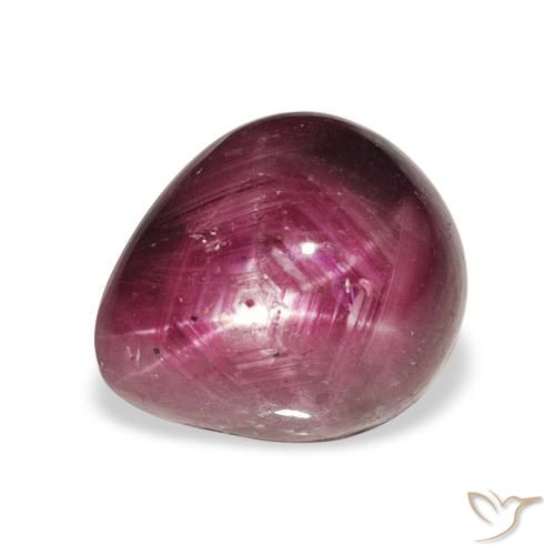 6.52ct Naturale Viola medio Rubino Stellato, Forma a pera, Opaco