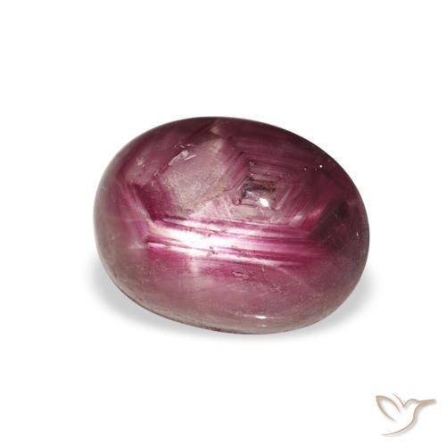 Rubino Stellato Medium Dark-Purple naturale da 4.34 ct, Ovale, Opaco