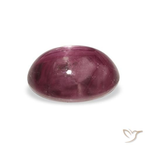 Rubino Stellato Medium Dark-Purple naturale da 4.34 ct, Ovale, Opaco
