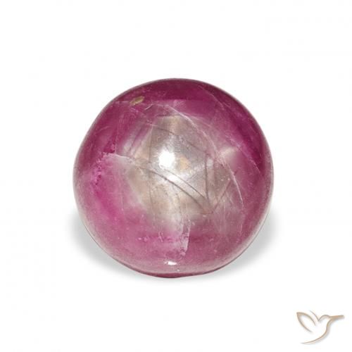 6.08ct Naturale Magenta Rubino Stellato, Rotondo, Opaco