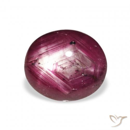 Rubino Stellato Medium Dark-Purple naturale da 3.82 ct, Ovale, Opaco