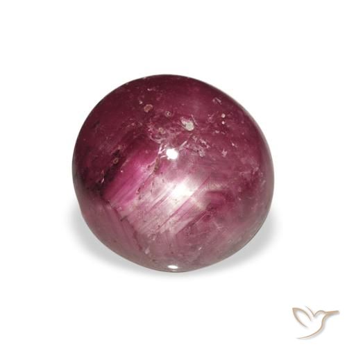 4.27ct Naturale Medium Dark-Purple Rubino Stellato, Rotondo, Opaco