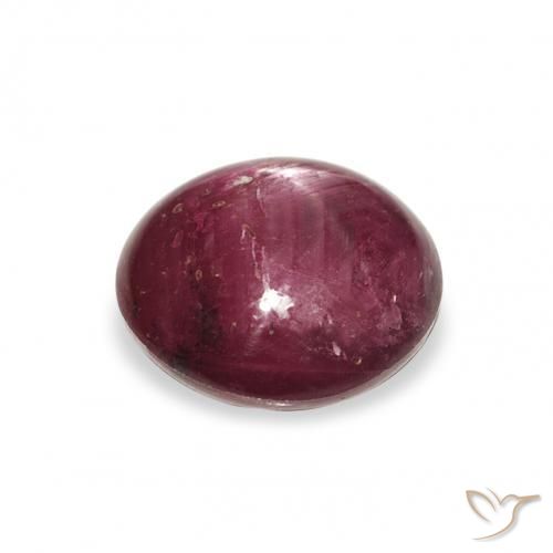Rubino Stellato Medium Dark-Purple naturale da 4.27 ct, Rotondo, Opaco