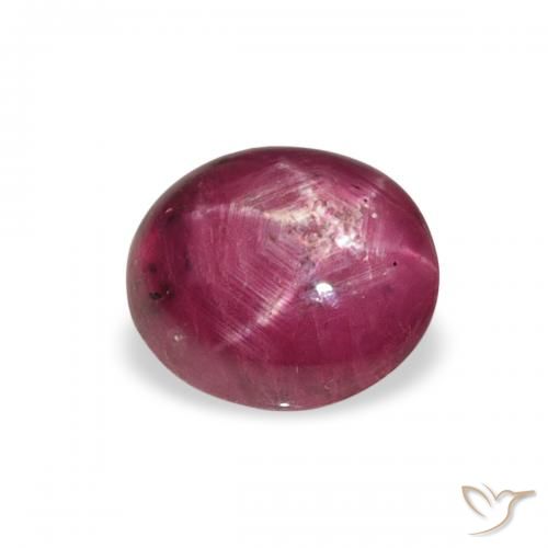 Rubino Stellato Medium Light-Purple naturale da 2.50 ct, Ovale, Opaco