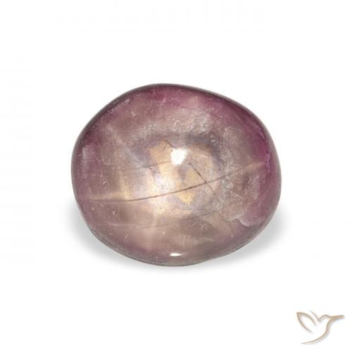 4.41ct Naturale Medium Dark-Purple Rubino Stellato, Ovale, Opaco