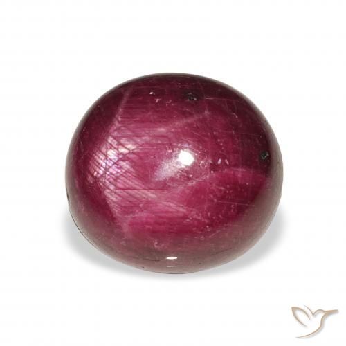 Rubino Stellato Rosa violetto naturale da 11.86 ct, Ovale, Opaco