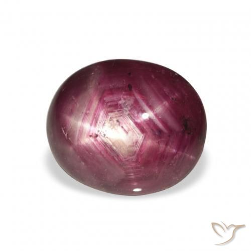 Rubino Stellato Medium Dark-Purple naturale da 5.69 ct, Ovale, Opaco