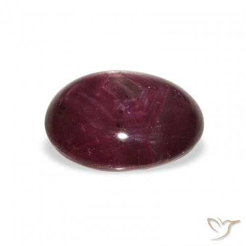Rubino Stellato Medium Dark-Purple naturale da 5.69 ct, Ovale, Opaco
