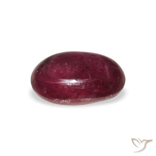 Rubino Stellato Medium Dark Reddish-Purple naturale da 4.26 ct, Ovale, Opaco