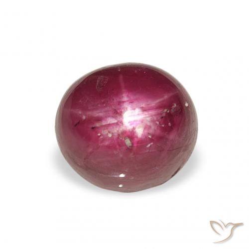 3.37ct Naturale Magenta-Rosa Rubino Stellato, Ovale, Opaco