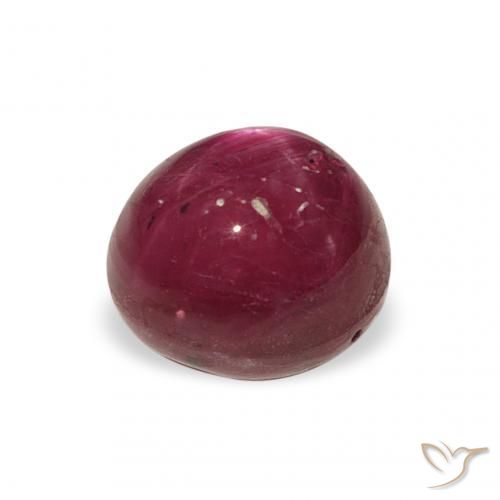 Rubino Stellato Magenta-Rosa naturale da 3.37 ct, Ovale, Opaco
