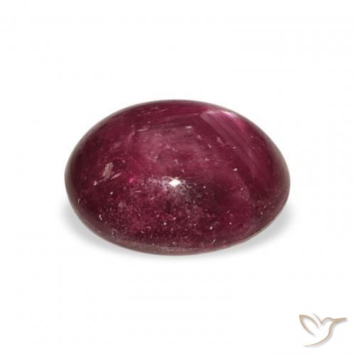 Rubino Stellato Medium Dark Reddish-Purple naturale da 6.70 ct, Ovale, Opaco