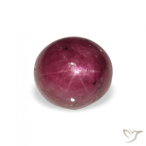 3.15ct Naturale Magenta-Rosa Rubino Stellato, Ovale, Opaco
