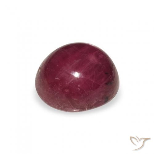 Rubino Stellato Magenta-Rosa naturale da 3.15 ct, Ovale, Opaco