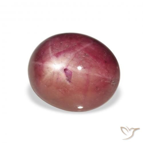 Rubino Stellato Medium Light-Purple naturale da 8.14 ct, Ovale, Opaco