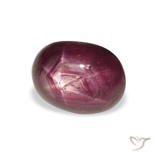 Rubino Stellato Rosa violetto naturale da 6.23 ct, Ovale, Opaco