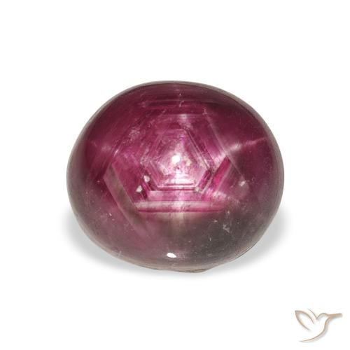 6.39ct Naturale Rosa violetto Rubino Stellato, Ovale, Opaco