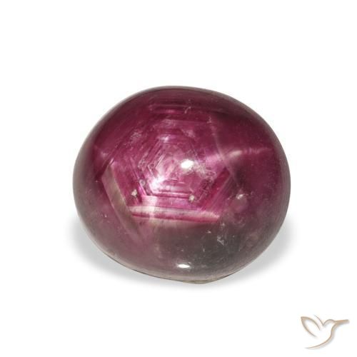 Rubino Stellato Rosa violetto naturale da 6.39 ct, Ovale, Opaco