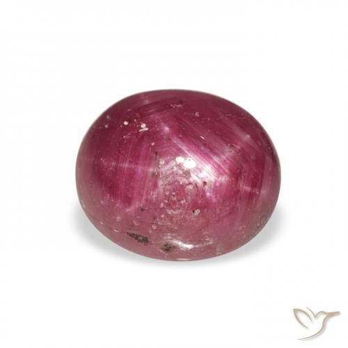 3.43ct Naturale Rosa Bacca Viola Rubino Stellato, Ovale, Opaco