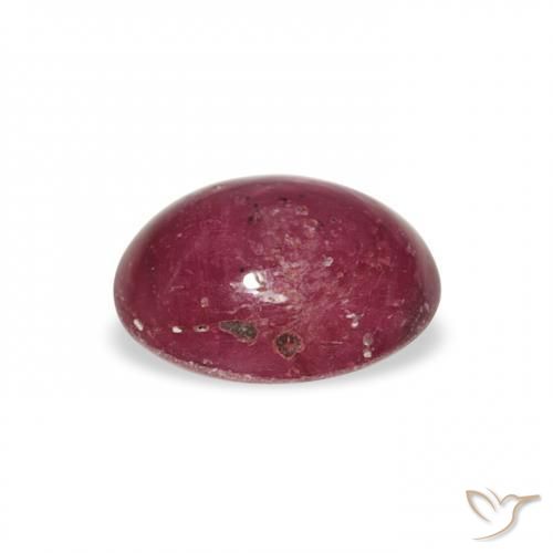 Rubino Stellato Rosa Bacca Viola naturale da 3.43 ct, Ovale, Opaco