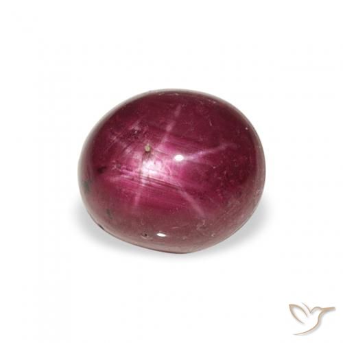 Rubino Stellato Magenta intenso naturale da 3.22 ct, Ovale, Opaco