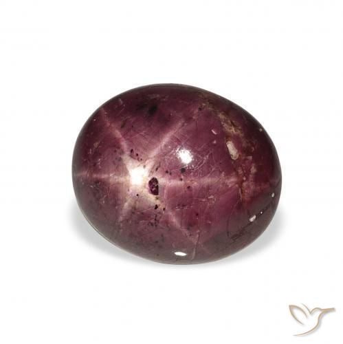 Rubino Stellato Viola rossastro naturale da 9.90 ct, Ovale, Opaco