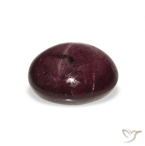 Rubino Stellato Viola rossastro naturale da 9.90 ct, Ovale, Opaco