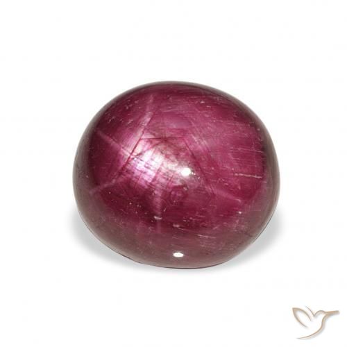 Rubino Stellato Medium Dark-Purple naturale da 9.87 ct, Ovale, Opaco