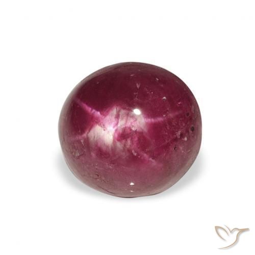Rubino Stellato Magenta intenso naturale da 4.52 ct, Ovale, Opaco