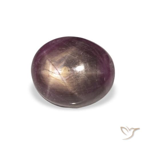 Rubino Stellato Medium Dark-Purple naturale da 6.28 ct, Ovale, Opaco