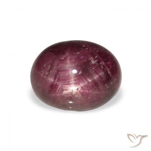 4.75ct Naturale Prugna Viola Rubino Stellato, Ovale, Opaco